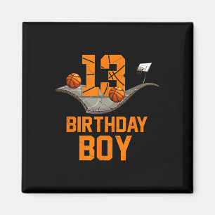 Aimant 13e anniversaire Bysketbyll Jersey 13 ans Garçon