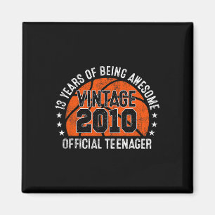 Aimant 13e anniversaire Vintage 2010 Adolescent officiel