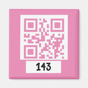 Aimant 143 message secret de code QR, décodez-le, dites-l
