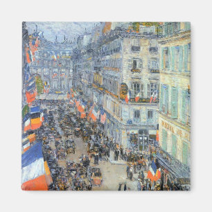 Aimant 14 juillet, rue Daunou par Childe Hassam