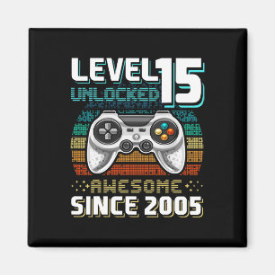 Aimant 15 Déverrouillé Awesome 2005 jeu vidéo 15e anniver