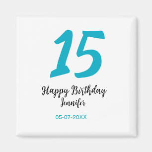 Aimant 15e anniversaire quiencenera ajouter date année te