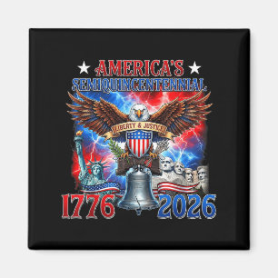 Aimant 1776-2026 États-Unis 250e anniversaire 4 juillet