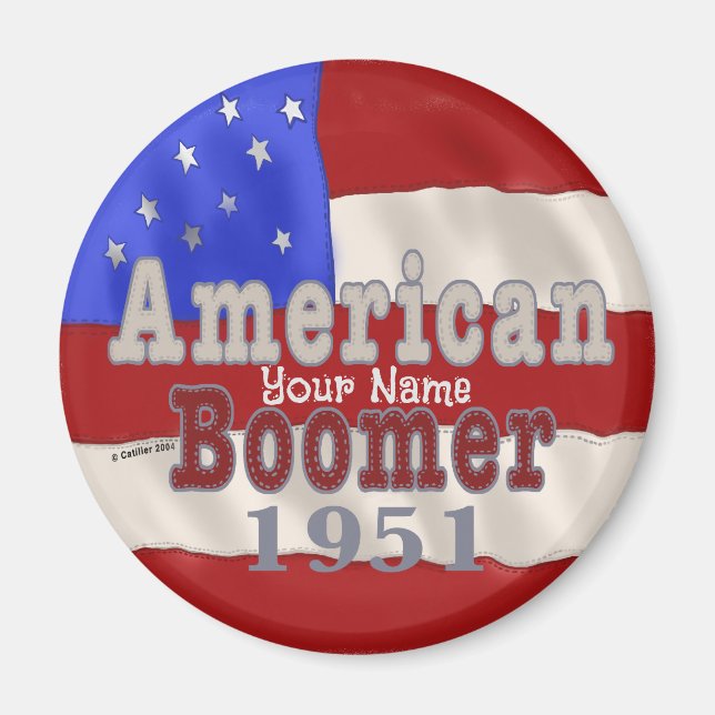 Aimant 1951 Anniversaire baby-boom (Devant)