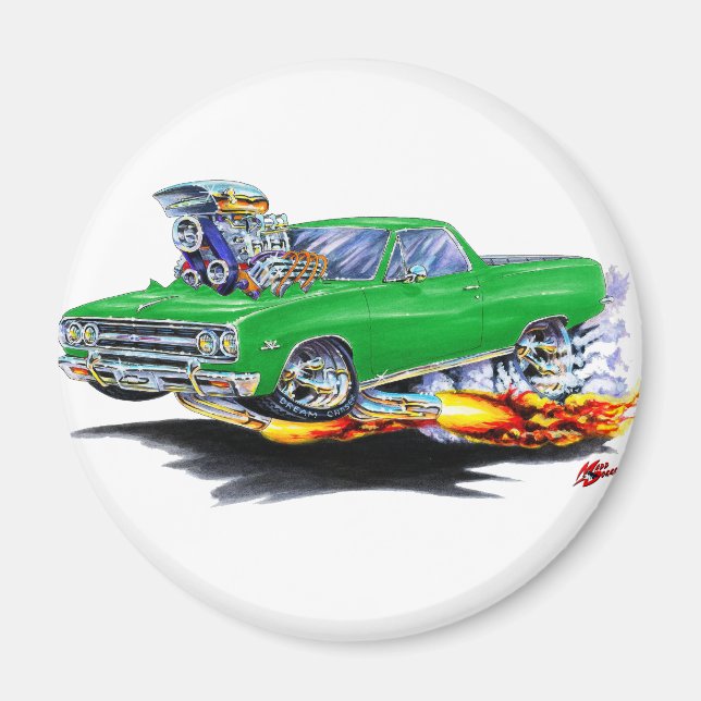 Aimant 1964-65 El Camino Green Truck (Devant)