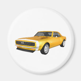 Aimant 1967 Camaro SS: Fin jaune : Modèle 3D: