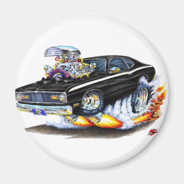 Aimant 1970-74 Plymouth Duster Black Car (Devant)
