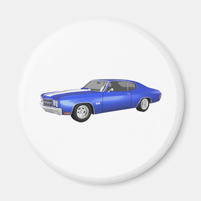Aimant 1970 Chevelle SS : Finition bleue : (Devant)