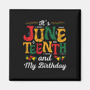 Aimant 19 juin Mois de l'histoire des Noirs Anniversaire