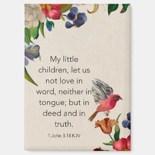 Aimant 1 John 3:18 KJV