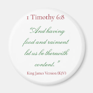 Aimant 1 Timothée 6:8 (Verse biblique)