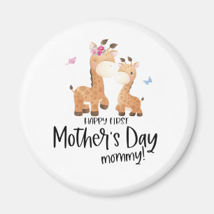 Aimant 1ère fête des mères Giraffe