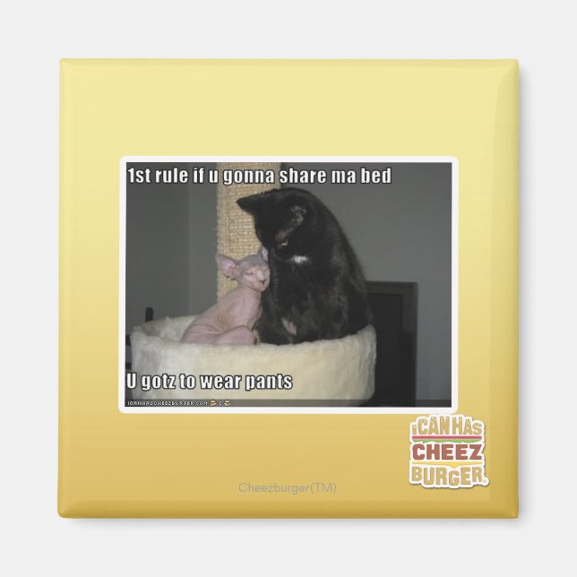 Aimant 1ère règle si tu vas partager ma lit (Devant)