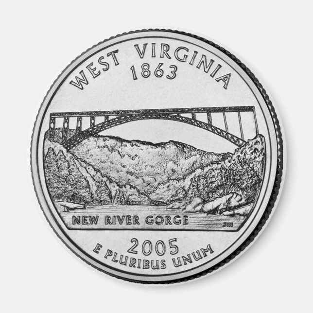 Aimant 2005 West Virginia State Quarter (Devant)