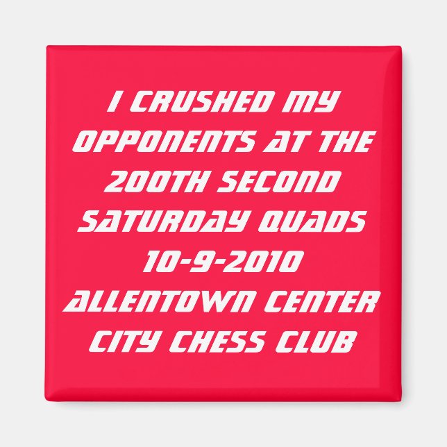 Aimant 200e Allentown Quads (Devant)