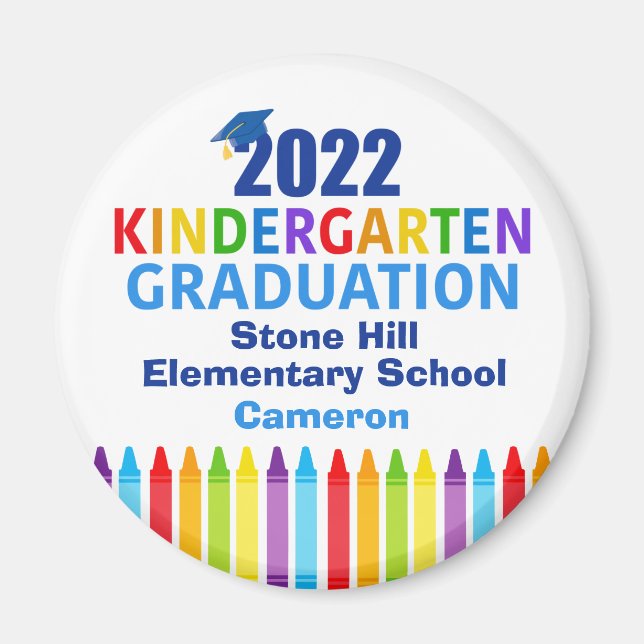 Aimant 2022 Maternelle Graduation Cute Custom School (Devant)