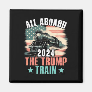 Aimant 2024 À Bord Du Drapeau Trump Train 2024 Usa