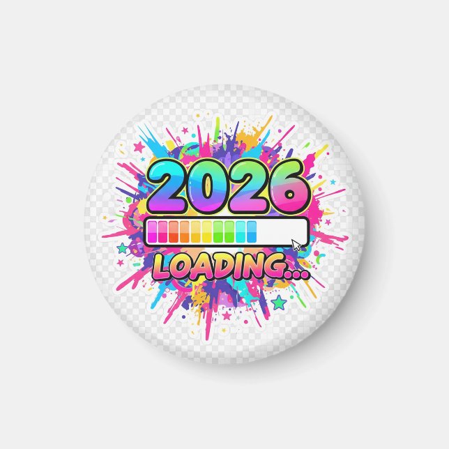 Aimant 2026 Loading... Progress Bar Sticker (Devant)