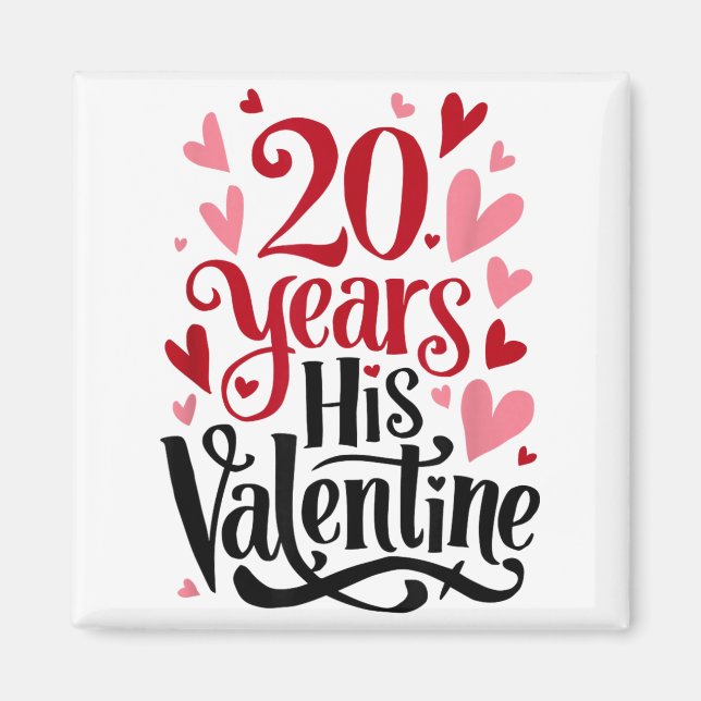Aimant 20 Years His Valentine _ Anniversary Couples Valen (Devant)