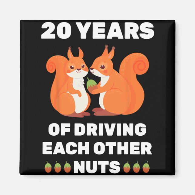 Aimant 20e 20 ans Mariage Anniversaire drôle Couple pour (Devant)