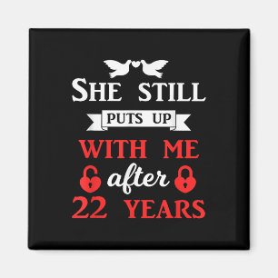 Aimant 22 Anniversaire Mariage Famille Mari Femme M