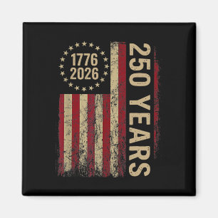 Aimant 250 Ans 1776-2026 250e Anniversaire Drapeau États-