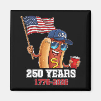 Aimant 250 Ans 1776-2026 250e Anniversaire Hotdog