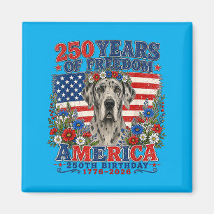 Aimant 250 Ans De Dom Great Dane Dog 1776-2026 4th De