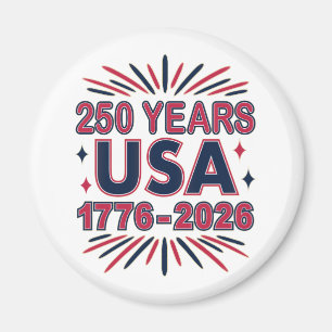 Aimant 250 ans États-Unis 1776–2026 Semiquincentenaire