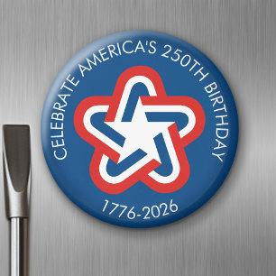 Aimant 250e anniversaire de l'Amérique - 1776-2026 étoile