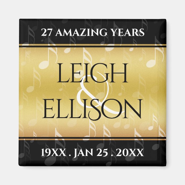 Aimant 27e anniversaire du Mariage de musique (Devant)