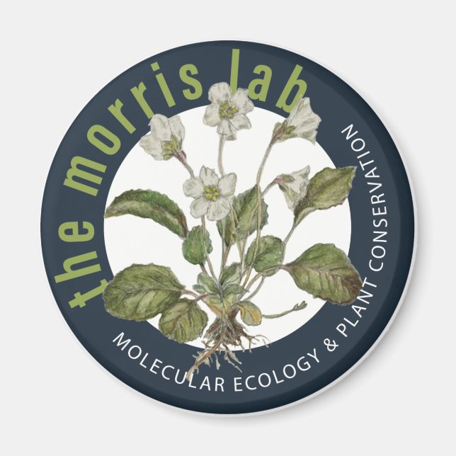 Aimant 2 1/4 d'aimant rond avec logo Morris Lab (Devant)