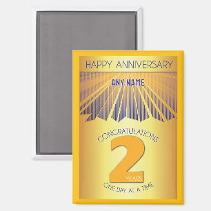 Aimant 2 Ans Golden Ray 12 Étapes NOM PERSONNALISÉ
