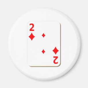 Aimant 2 de la carte de jeu de diamants