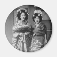2 filles Geisha photo japonaise Vintage