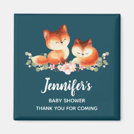 Aimant 2 mignons Petits Renards Rouges Aquarelle Design F