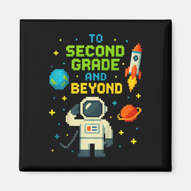 Aimant 2e année et au-delà Astronaut Space Boys Gamer Fi (Devant)