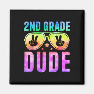 Aimant 2e année mec cool Tie Dye Ck à l'école Garçons de