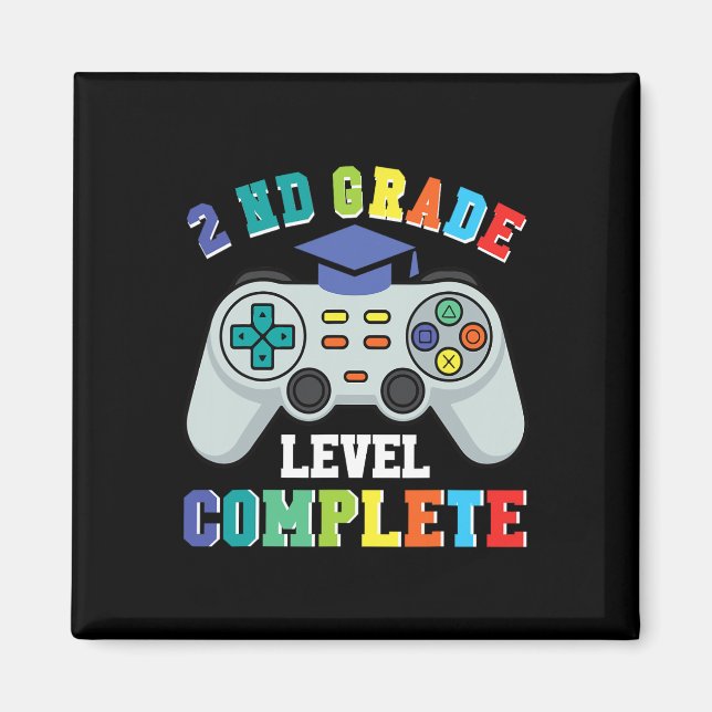Aimant 2nd Grade Gamer Boys – Level Complete Ck To School (Devant)
