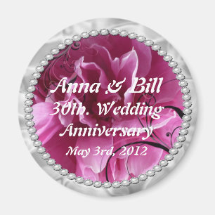 Aimant 30ème, perles d'anniversaire de mariage et Swi