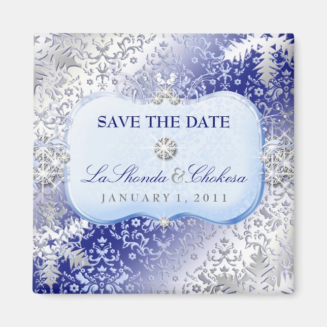 Aimant 311 Ice Princess Winter Enregistrer la date (Devant)