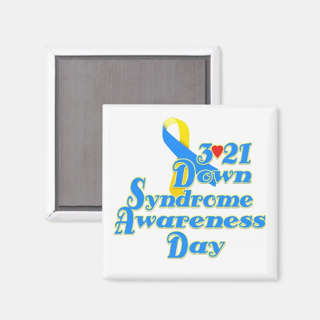 Aimant 3-21 World Down Syndrome Day (Recto/Verso)