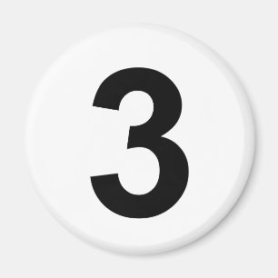 Aimant 3 - numéro trois