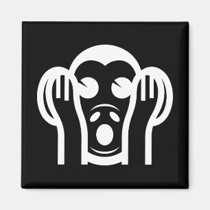Aimant 3 Singes Sages Kikazaru 聞 か ざ る N'Écouter AUCUN Em