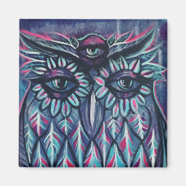 Aimant 3e hibou des yeux