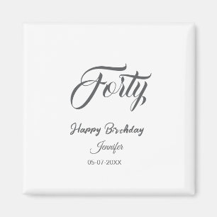 Aimant 40e quarantième lettre anniversaire ajouter nom da