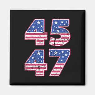 Aimant 45 47 Président patriotique Trump deux fois dans u