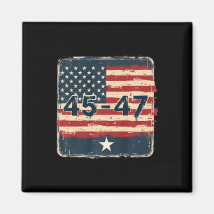 Aimant 45 47 Trump Drapeau Vintage des États-Unis