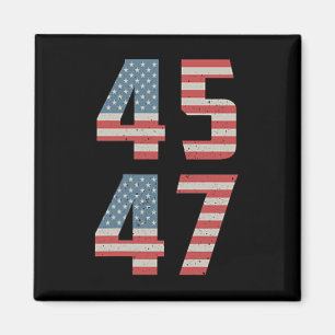 Aimant 45 47 Trump Vintage Retro Usa Drapeau 2024 Préside