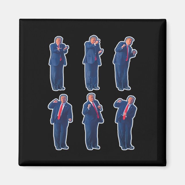 Aimant 45 Danse Donald Trump 47e Président Trump 1 (Devant)
